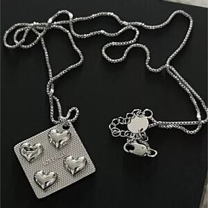 Heart Medicine Love pills silver tone necklace
